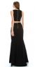Beaded Neck Crop Top Fitted Skirt Two-Piece Prom Dress back in Black